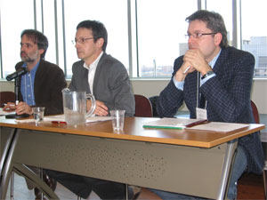 Ollivier Hubert, vice-président de l’IHAF, Alain Beaulieu, président, Michel Bock, secrétaire-trésorier