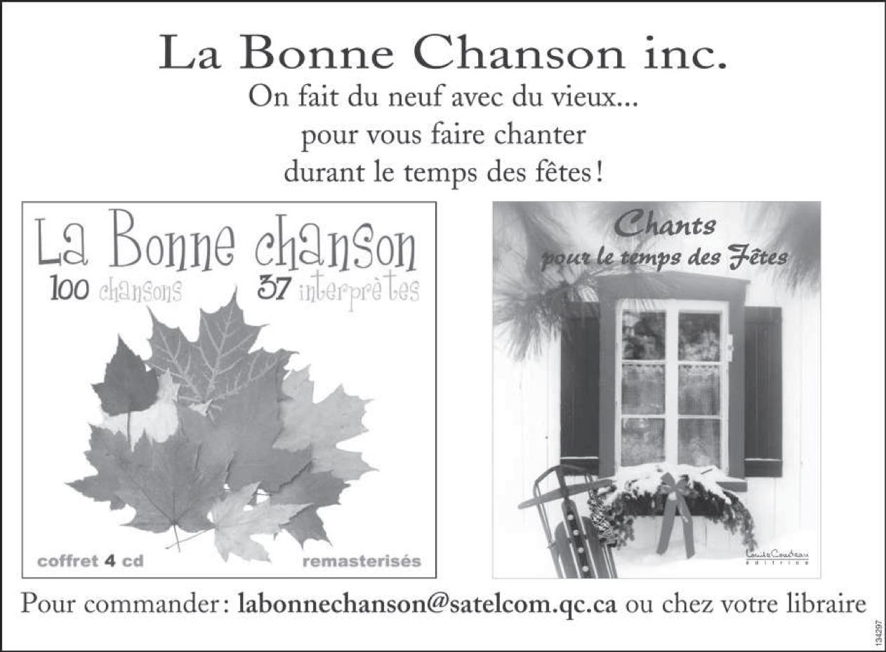 La bonne chanson inc.