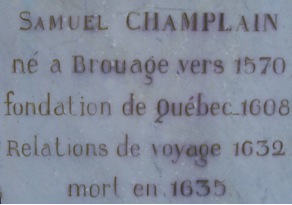 Plaque commémorative à Brouage